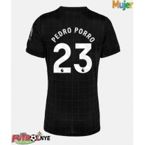 Camiseta Tottenham Hotspur Pedro Porro #23 Visitante Equipación para mujer 2025-26 manga corta